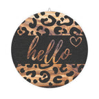 LEOPARD PRINT HELLO | WOOD SIGN