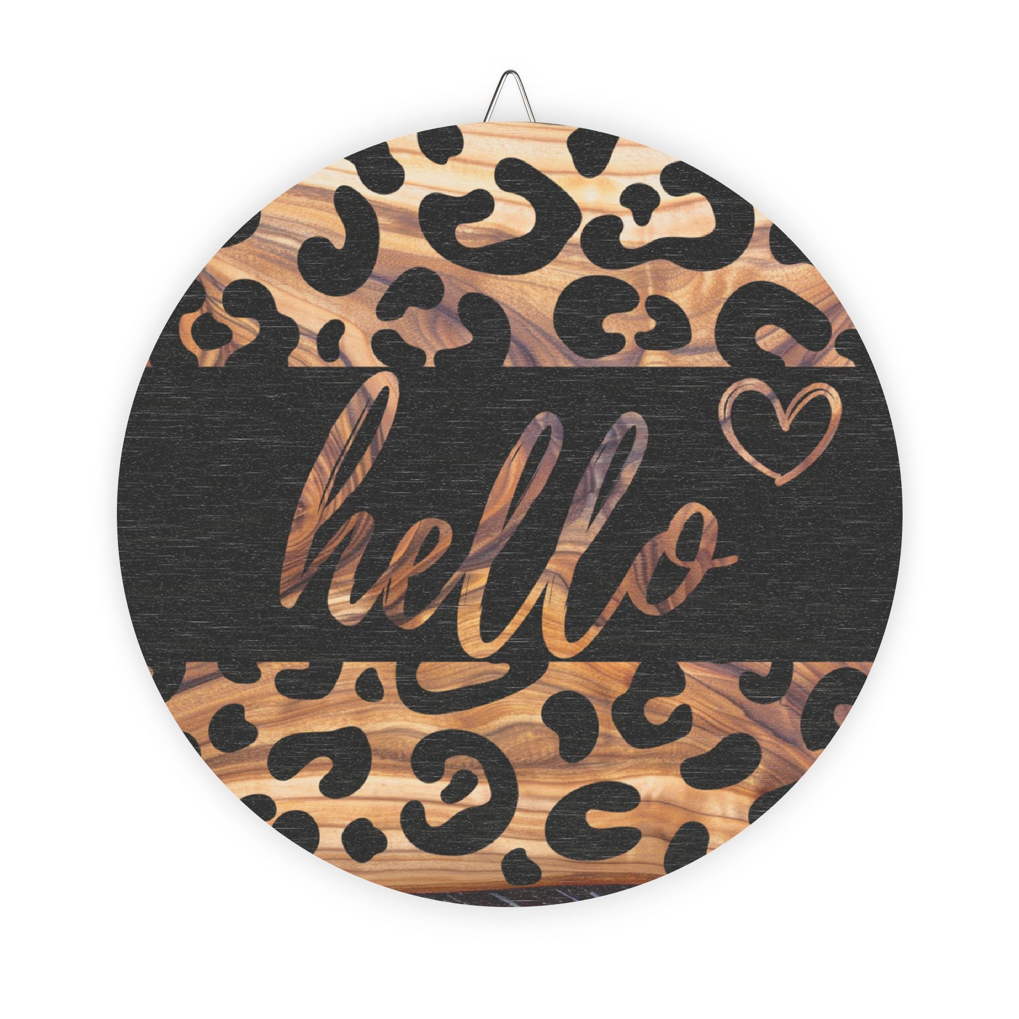 LEOPARD PRINT HELLO | WOOD SIGN