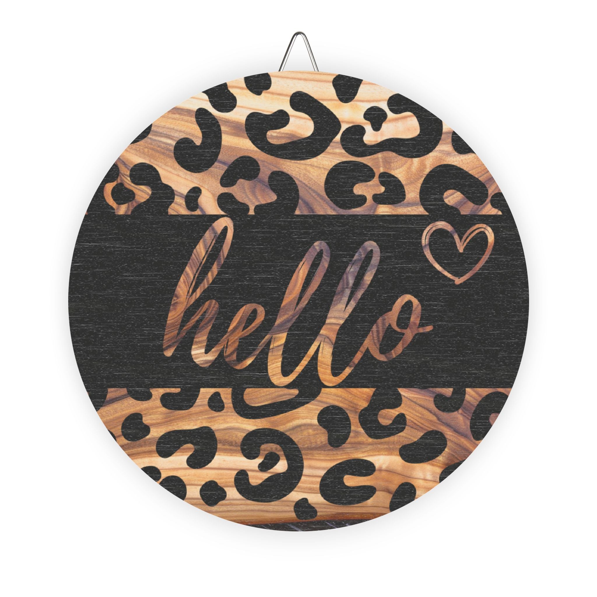 LEOPARD PRINT HELLO | WOOD SIGN